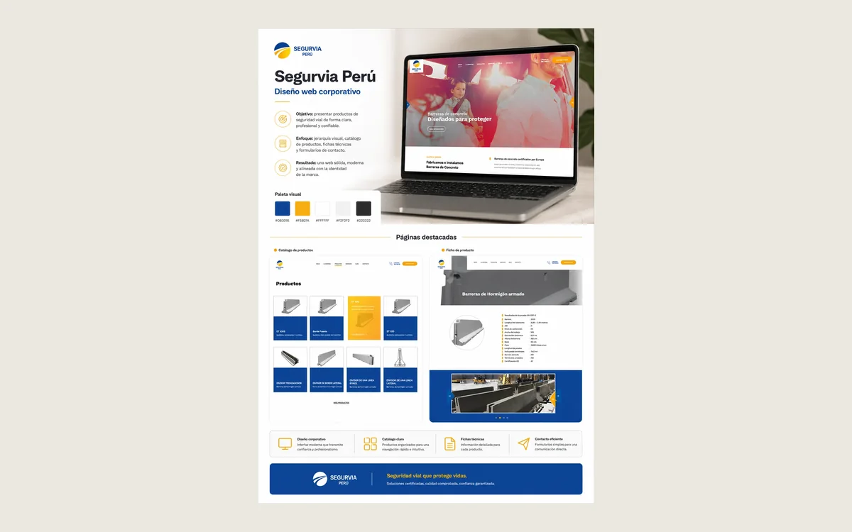 Diseño web de Segurvia Perú