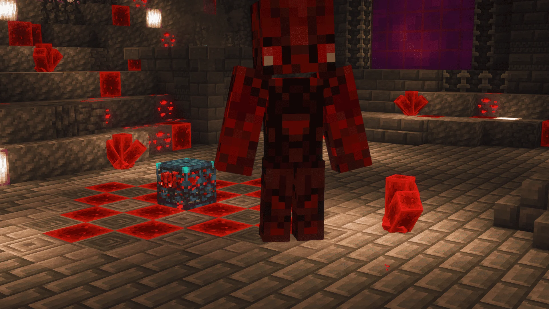 Jefe y cristales rojos en DarkerLands