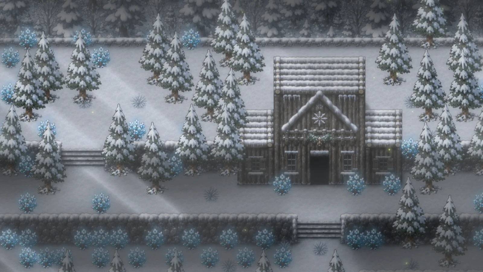 Snowy cabin in Nameless Knight